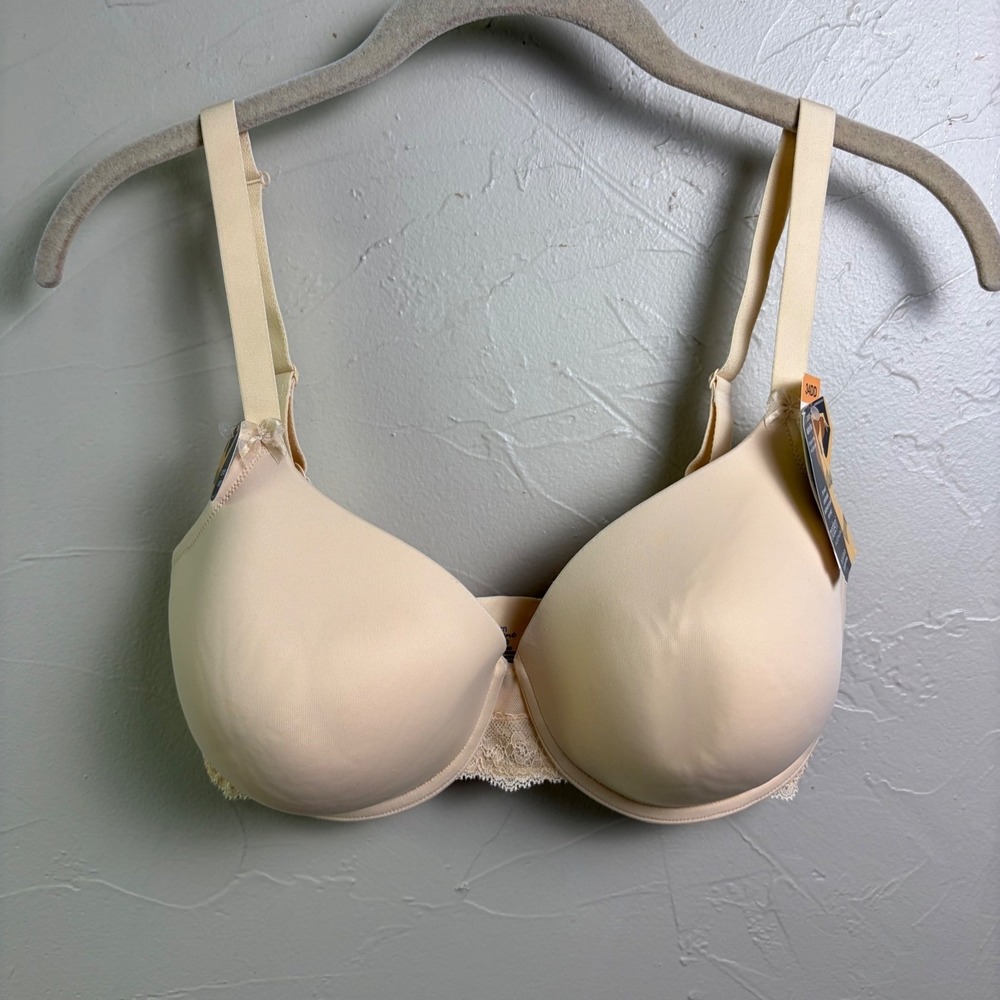 NEW Modern Movement 3D Curves Underwire Bra 34DD Nude Lace T Shirt Bra YT2BM236